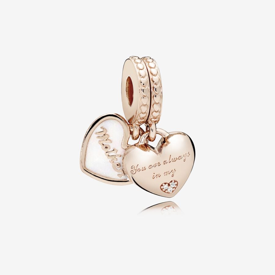 Charm-pendentif double « You’re always in my heart »