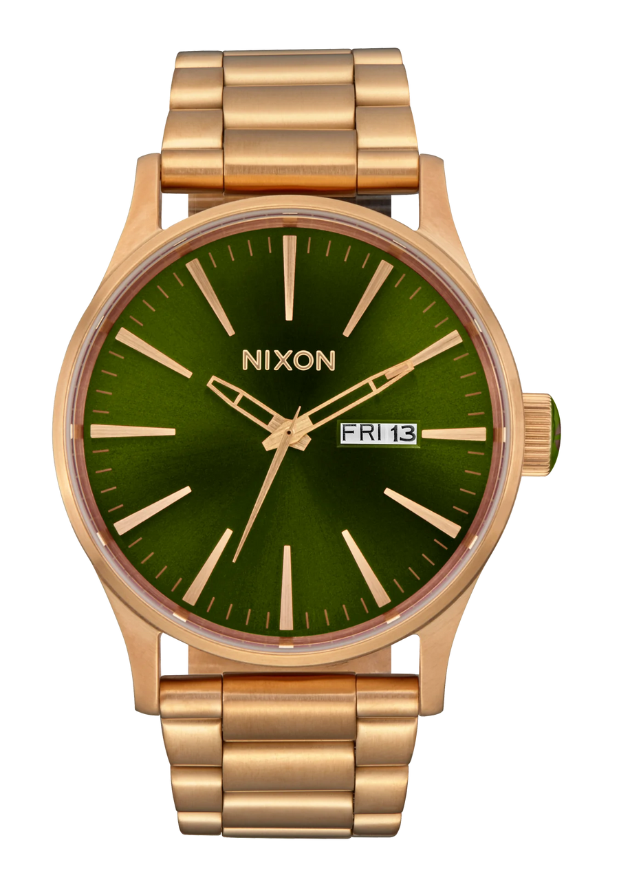 Nixon montre Sentry SS Doré / soleil vert