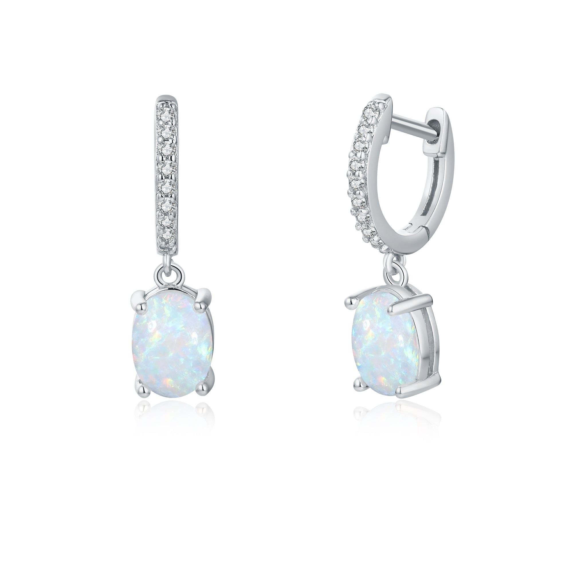 Boucles D'oreilles Pendantes En Iolite Naturelle Et Argent Massif 925 - 23x14x8 Mm, Neuves Avec étiquettes