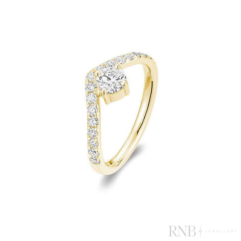 Création sur mesure — Diamond V Shape Engagement Ring