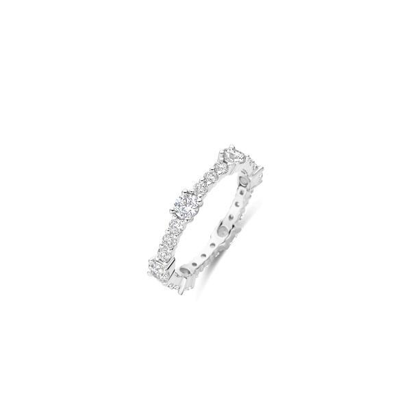 Bague Tennis Ti Sento — Bague Tennis éternité en argent