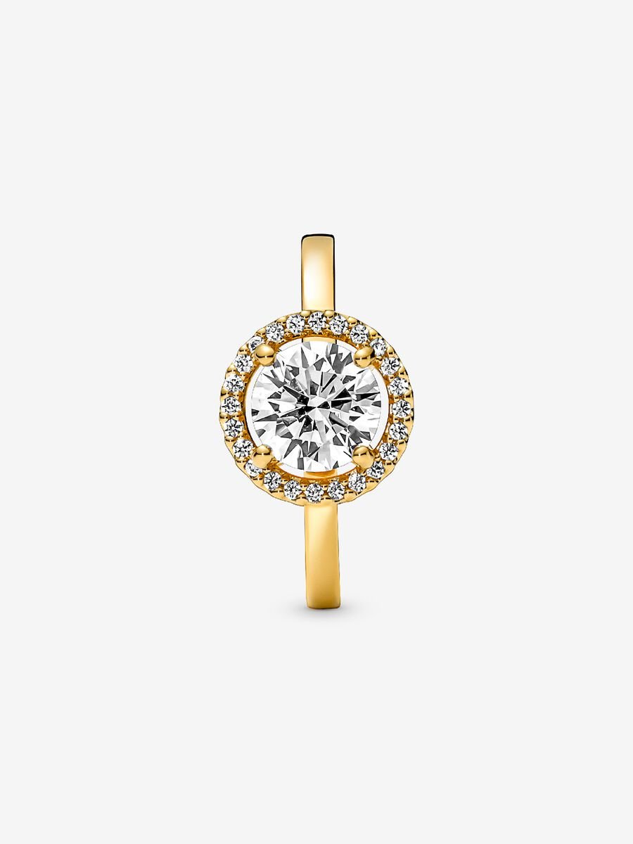 Bague Halo rond scintillant