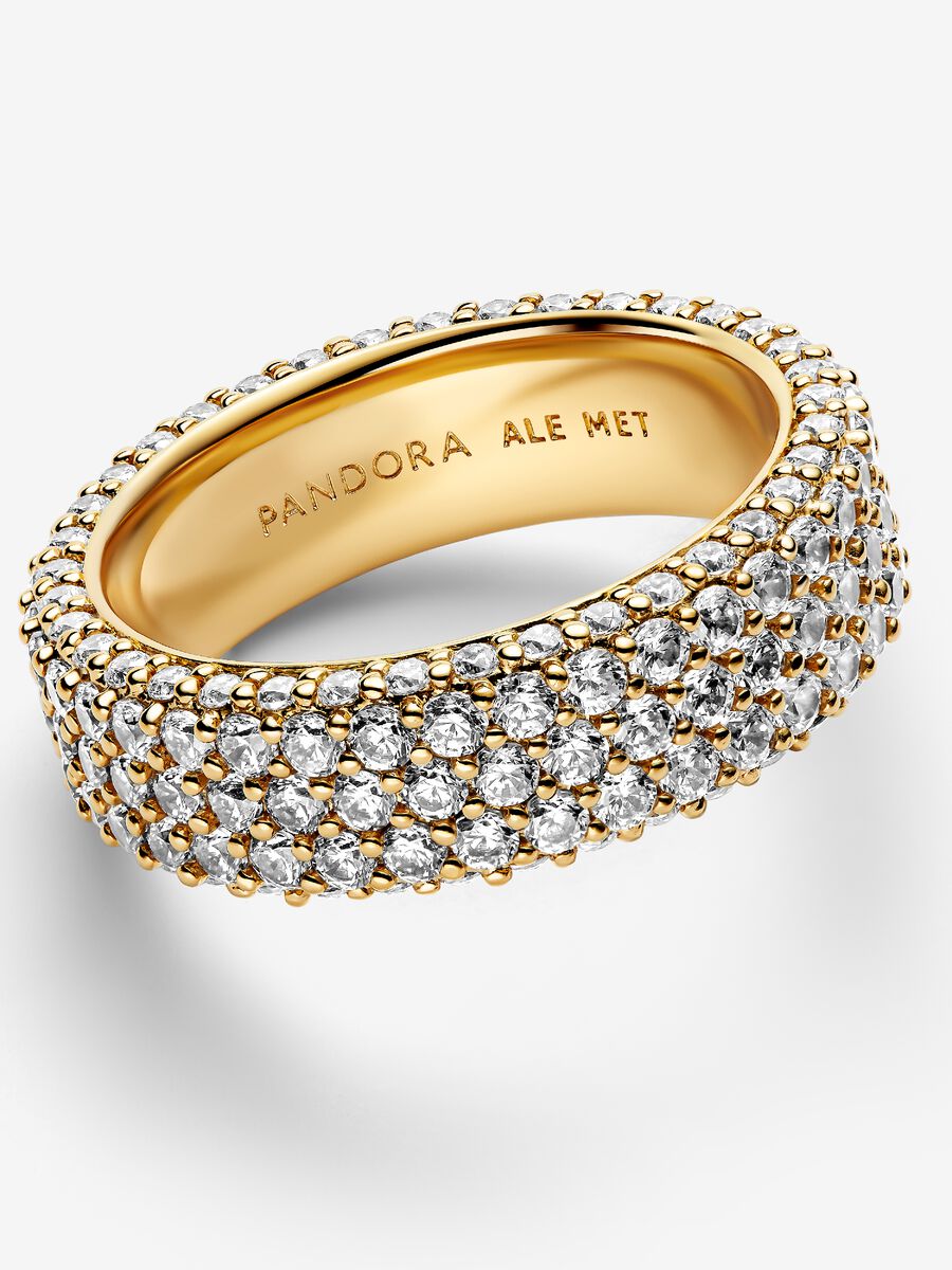 Bague en pavé à trois rangs Pandora Timeless