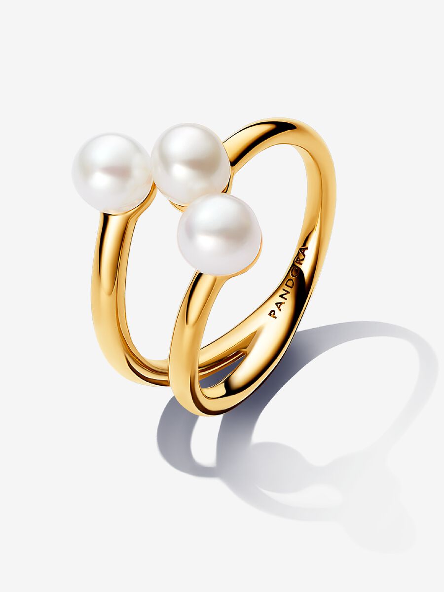 Bague ouverte Perle de culture d’eau douce traitée