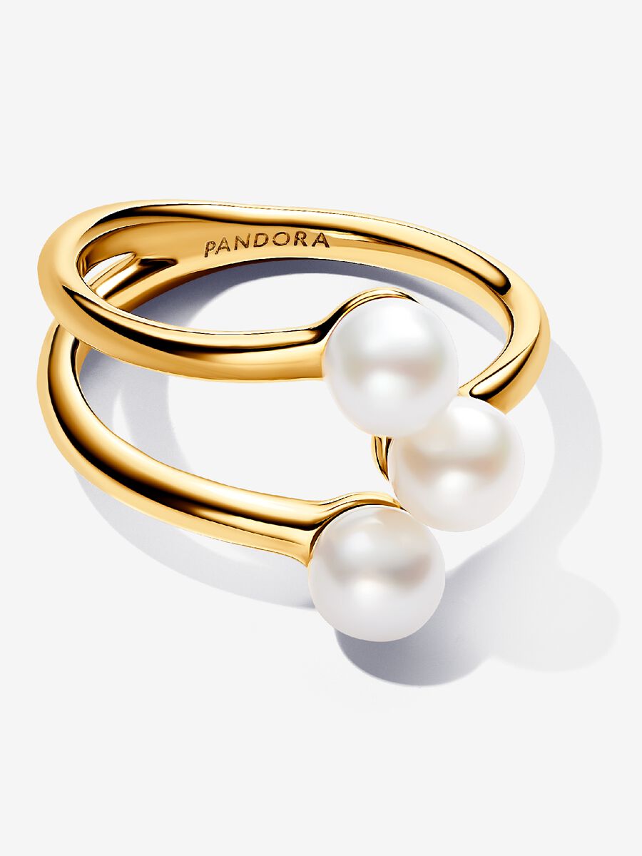 Bague ouverte Perle de culture d’eau douce traitée