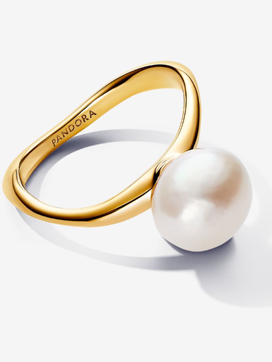 Bague Perle de culture d’eau douce traitée baroque