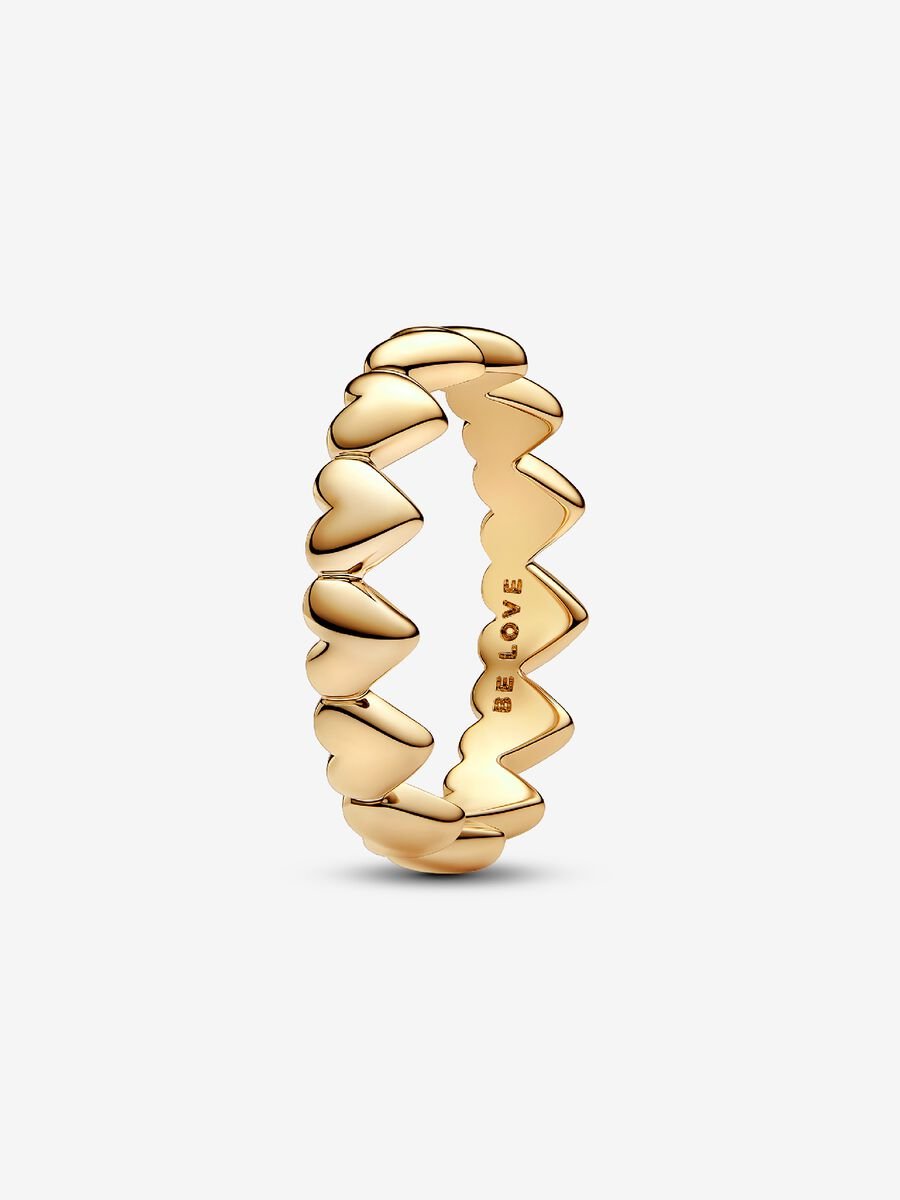 Bague Rangée de cœurs