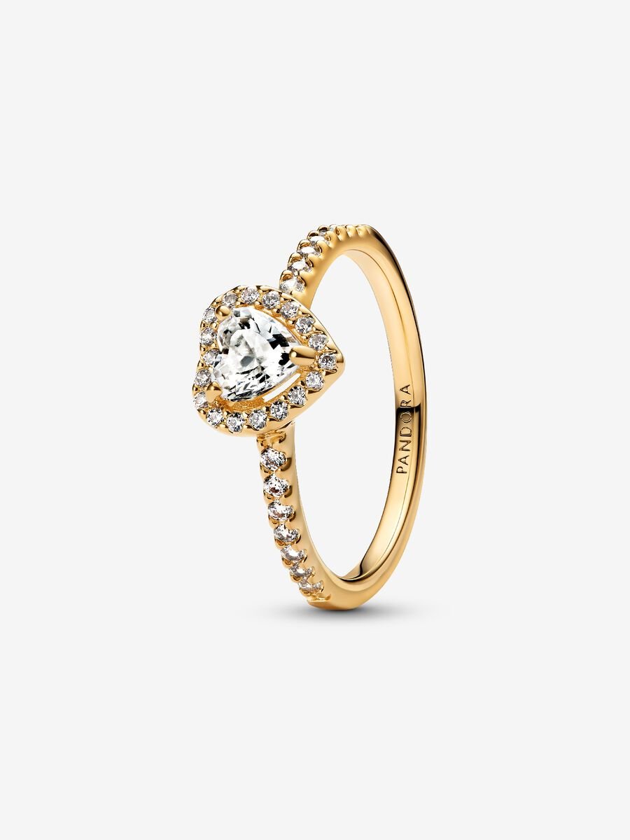 Bague Cœur surélevé