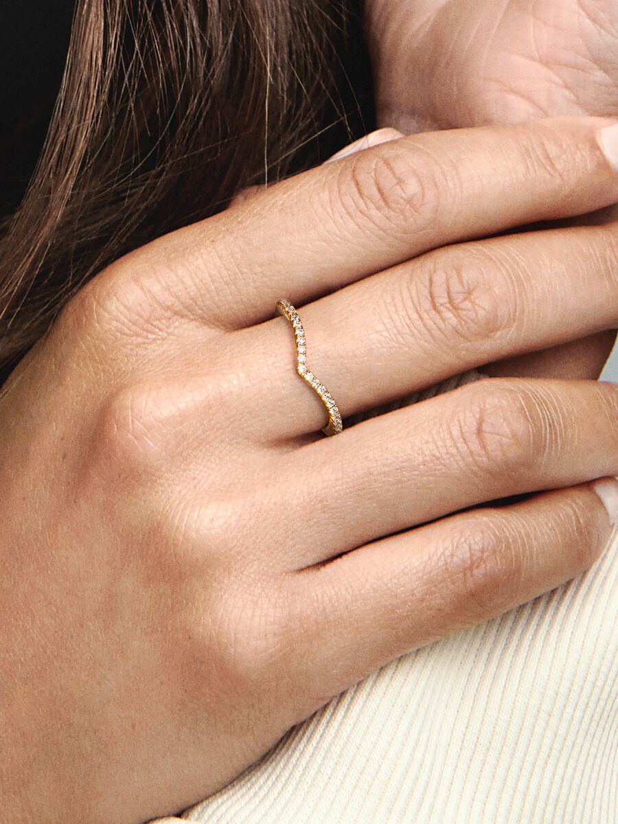 Bague Os des vœux scintillant