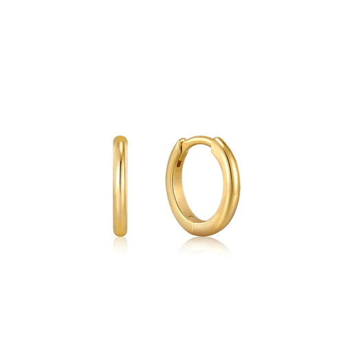 Boucles d'oreilles créoles lisses dorées