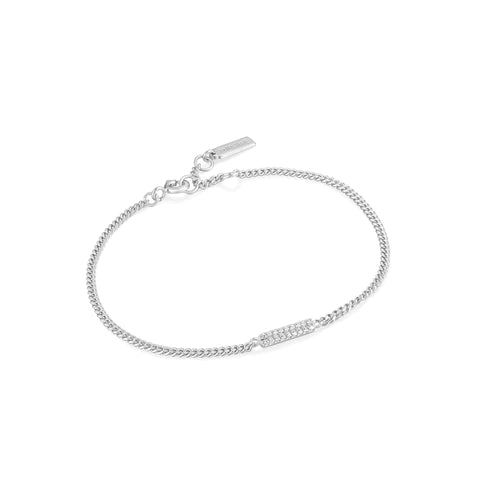 Bracelet barre glamour argenté