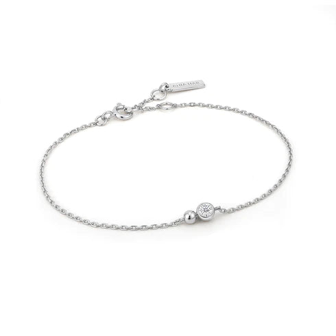 Bracelet chaîne scintillante orb argenté