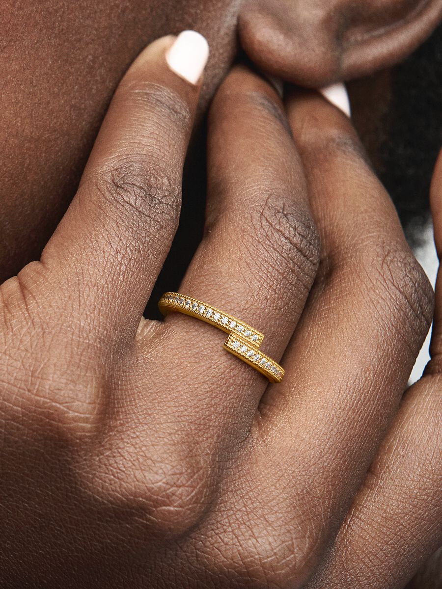 Bague Scintillante entremêlée