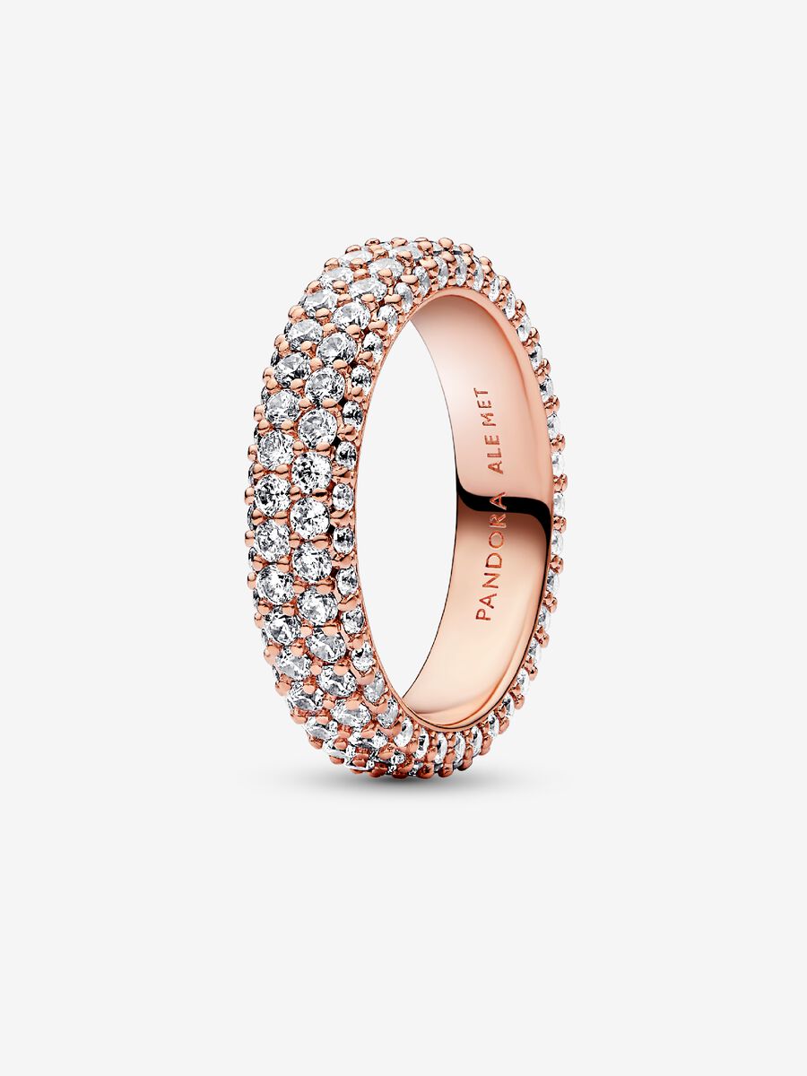 Bague en pavé à deux rangs Pandora Timeless