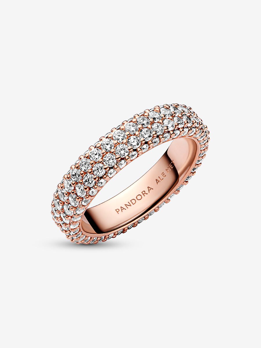 Bague en pavé à deux rangs Pandora Timeless