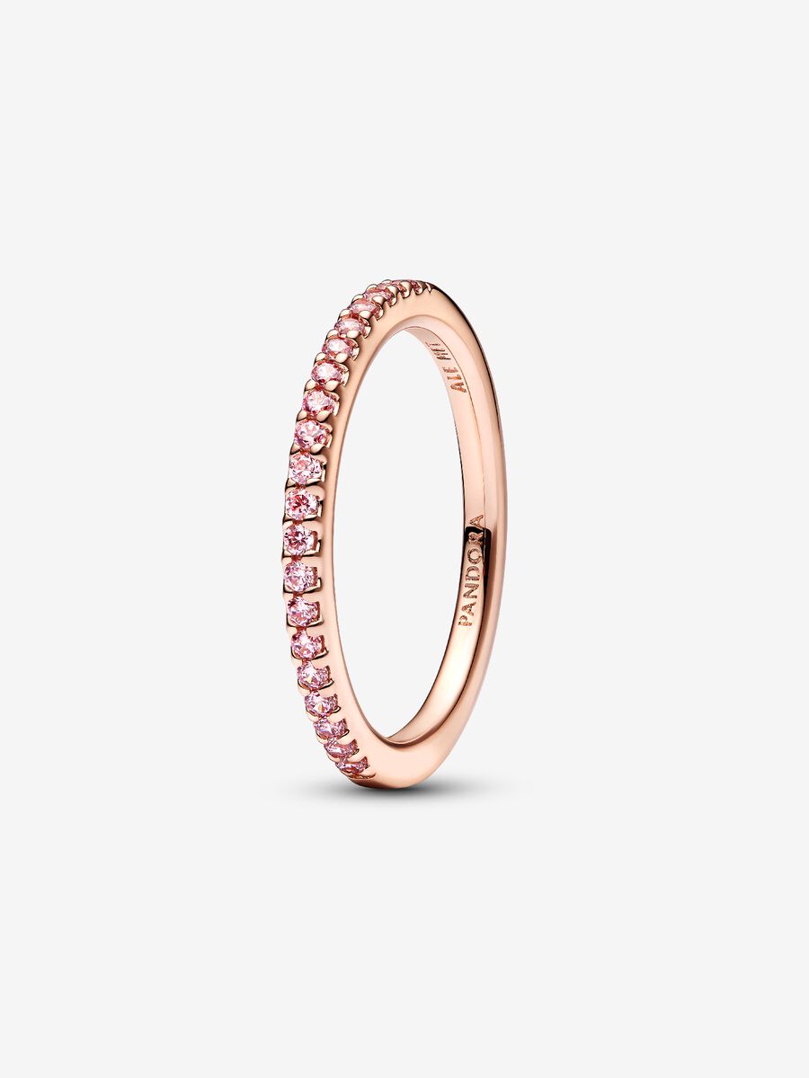 Anneau rose scintillant