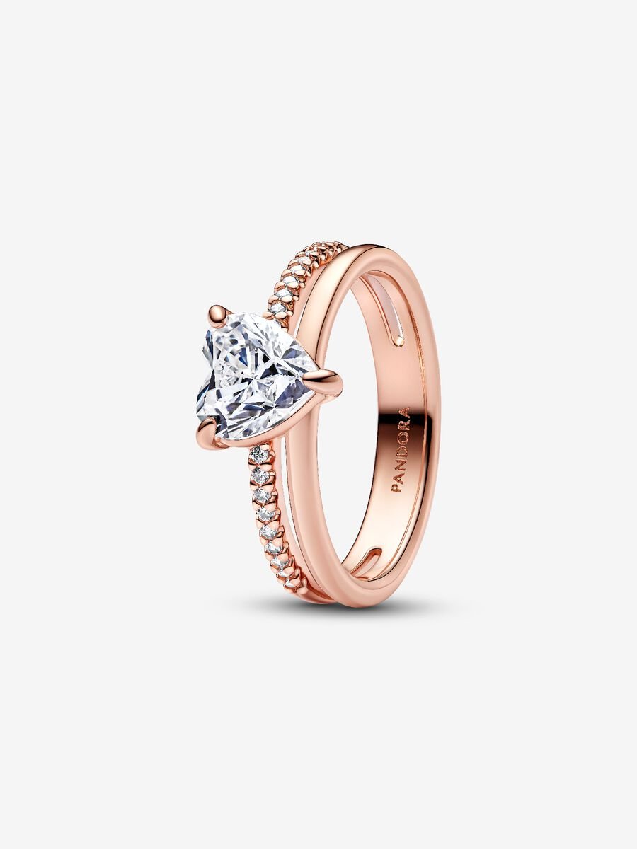 Bague Cœur à double anneau