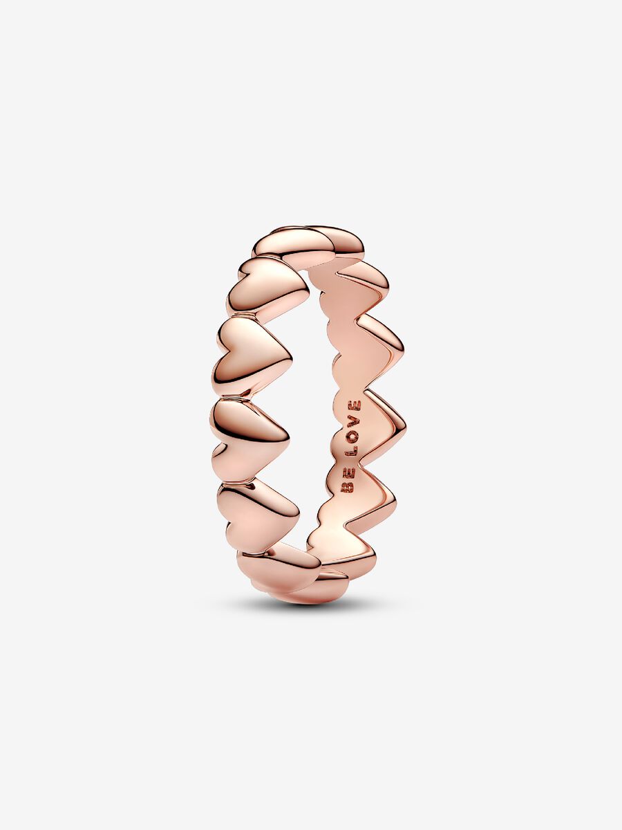 Bague Rangée de cœurs