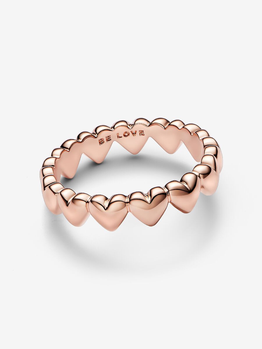 Bague Rangée de cœurs