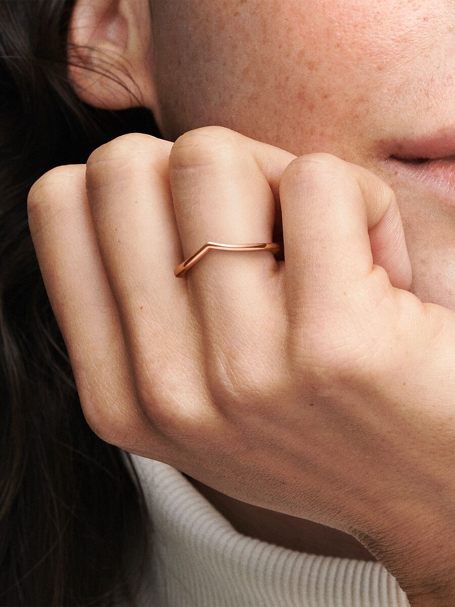 Bague polie Os des vœux