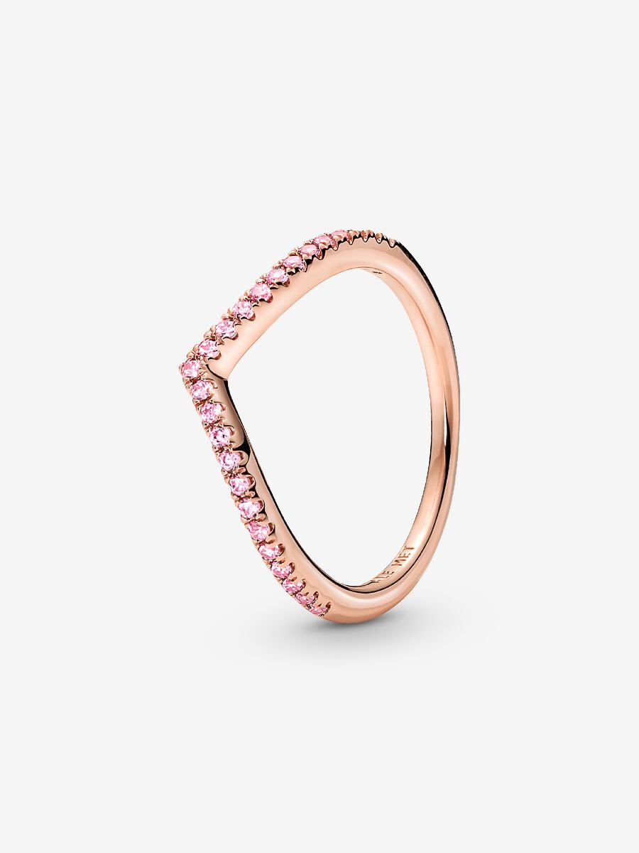 Bague Vœu rose scintillant Pandora Timeless