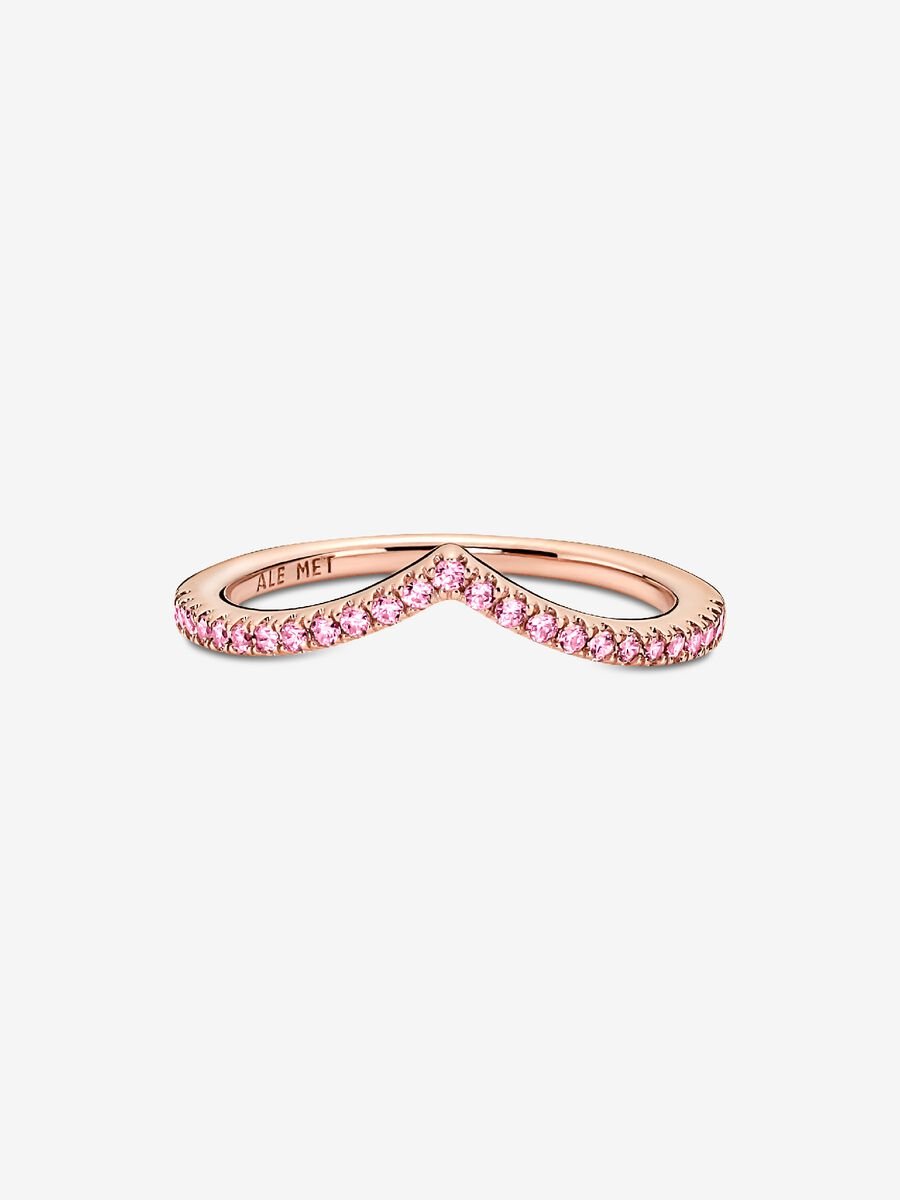 Bague Vœu rose scintillant Pandora Timeless