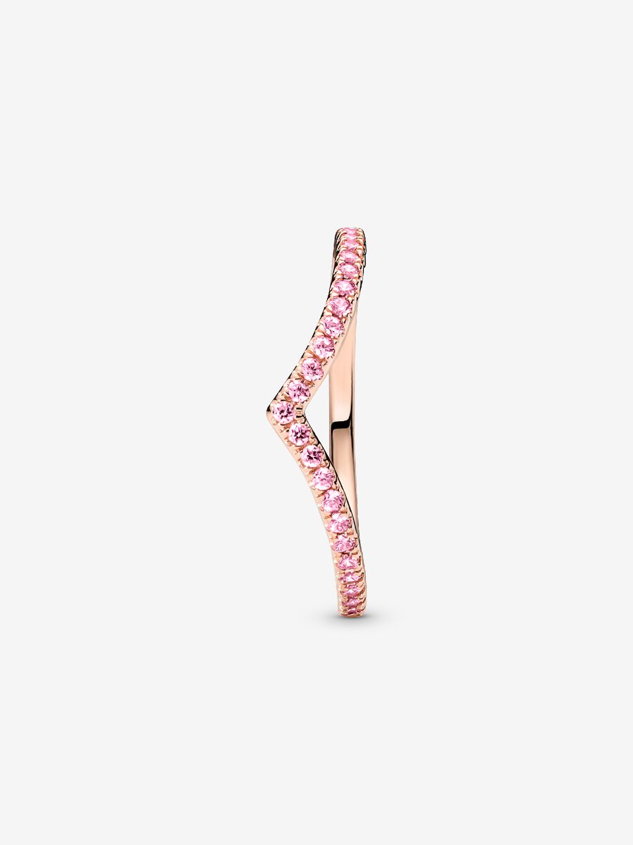 Bague Vœu rose scintillant Pandora Timeless