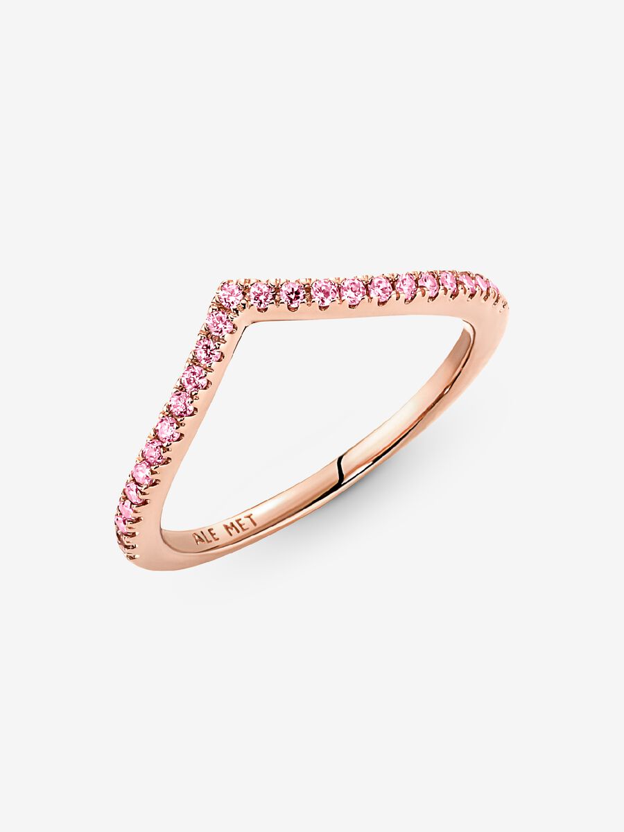 Bague Vœu rose scintillant Pandora Timeless