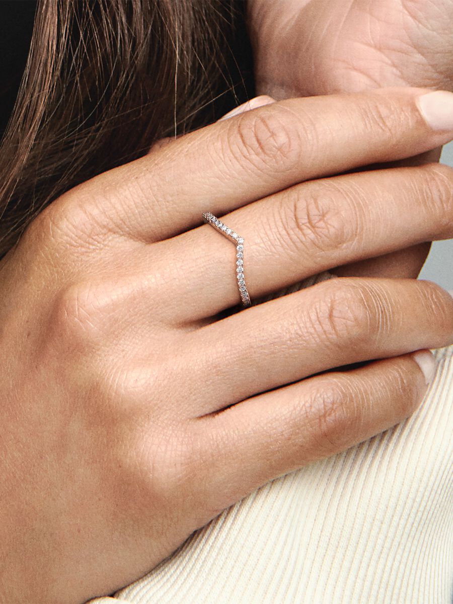 Bague Os des vœux scintillant