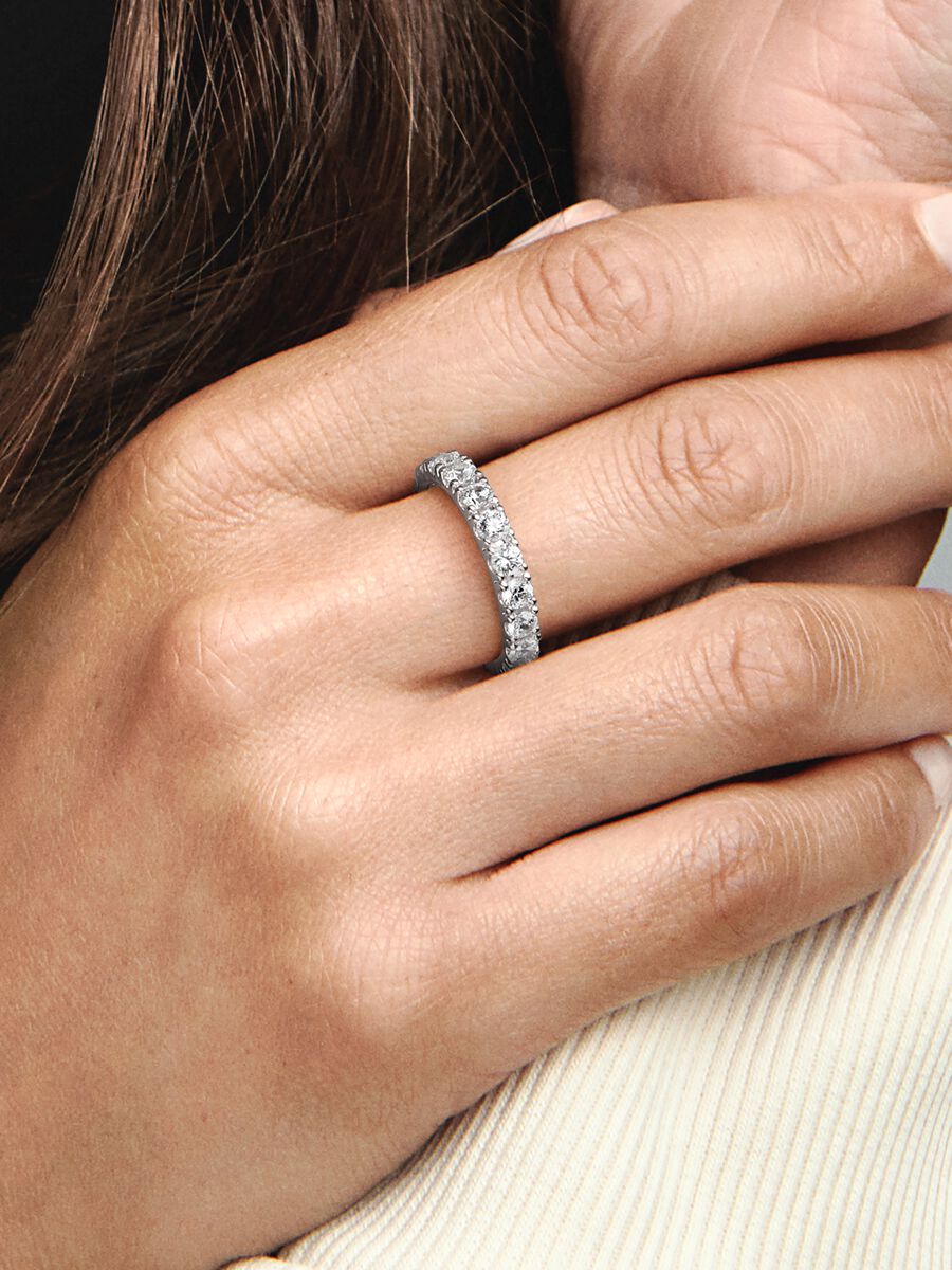 Bague éternité Line scintillante