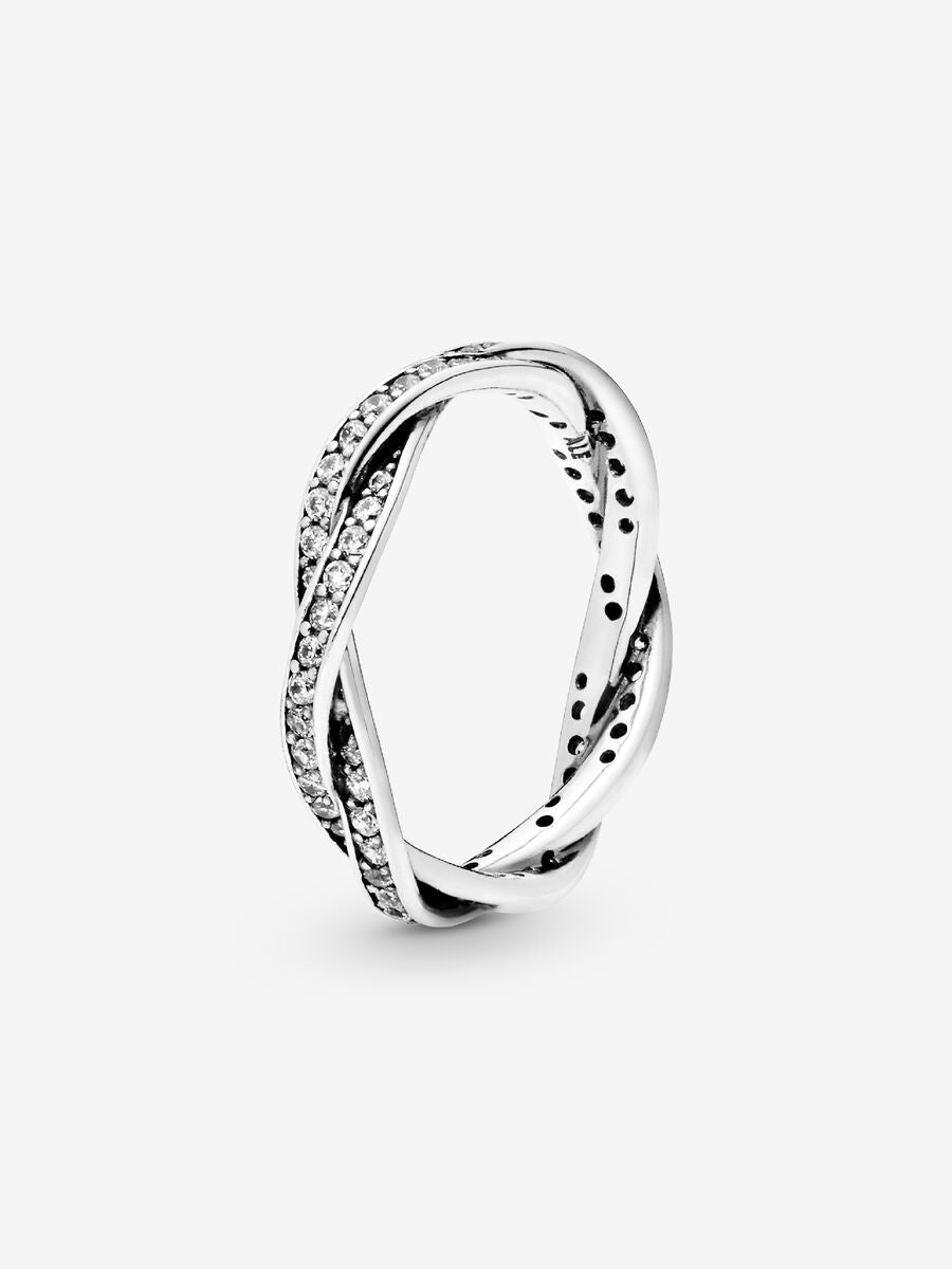 Bague Torsades scintillantes