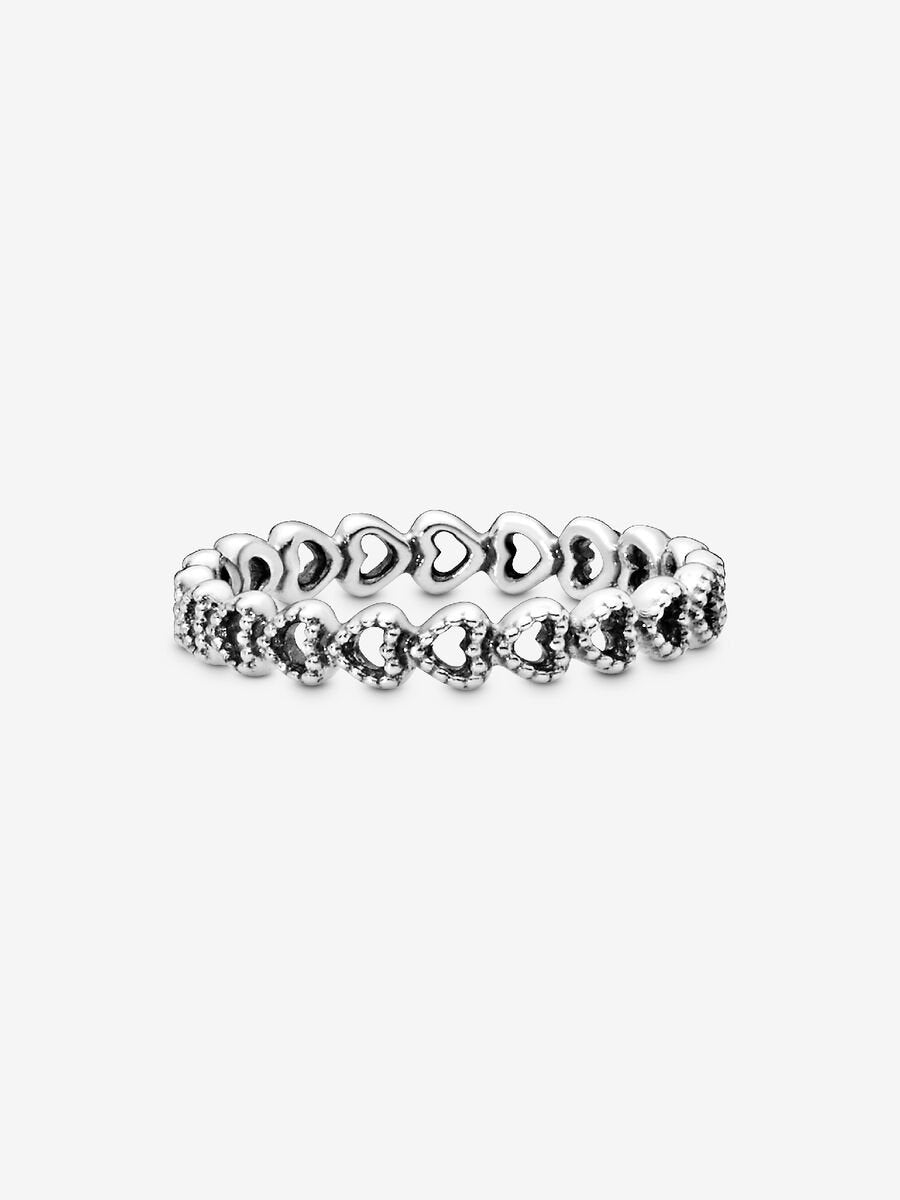 Bague ruban de cœurs