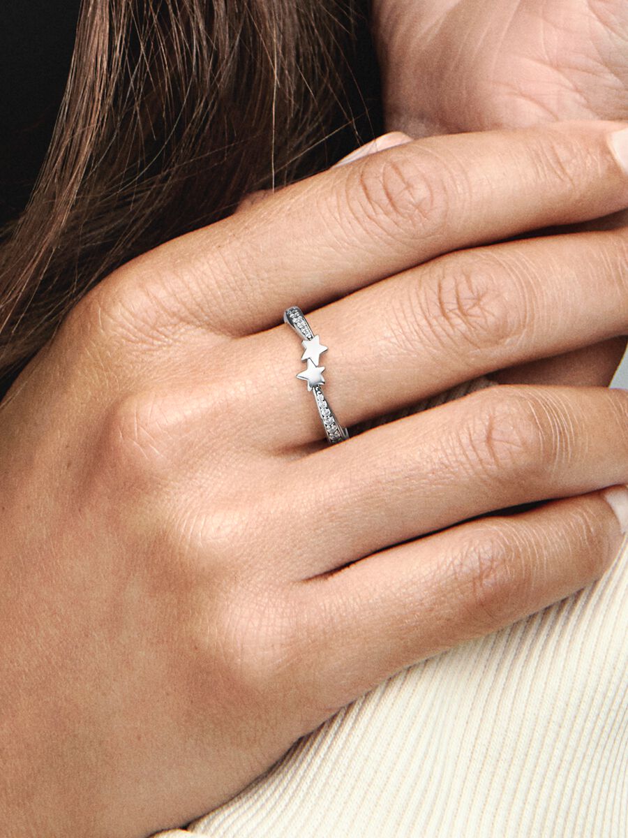 Bague Étoiles filantes scintillantes