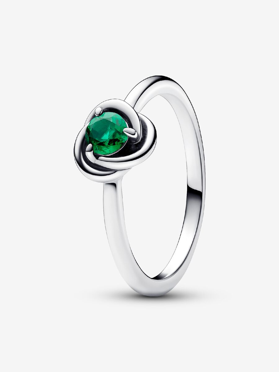 Mai Bague Cercle éternel vert royal
