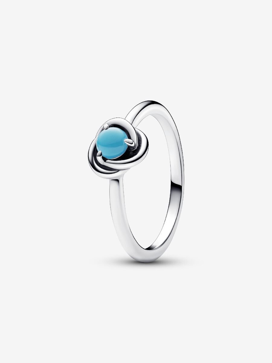 Decembre Bague Cercle éternel bleu turquoise