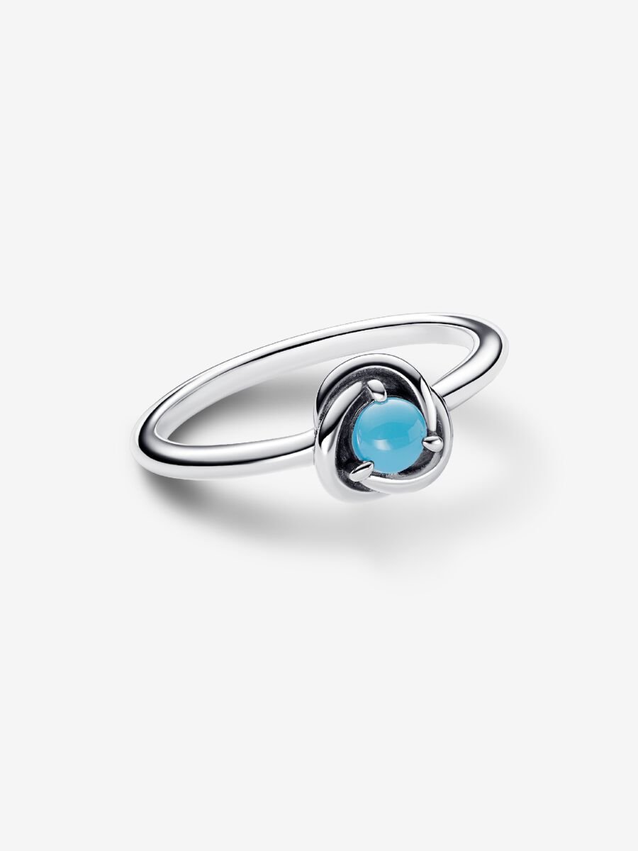 Decembre Bague Cercle éternel bleu turquoise