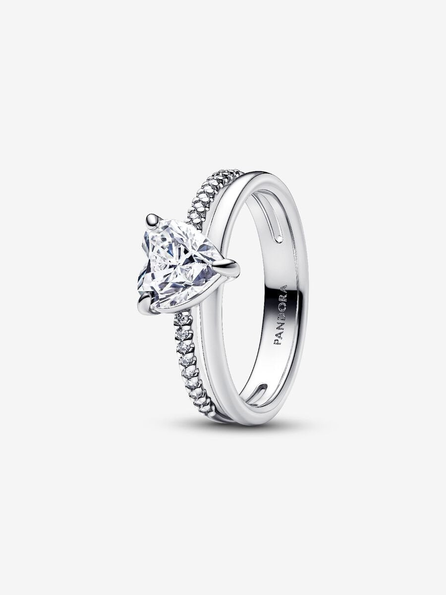 Bague Cœur à double anneau