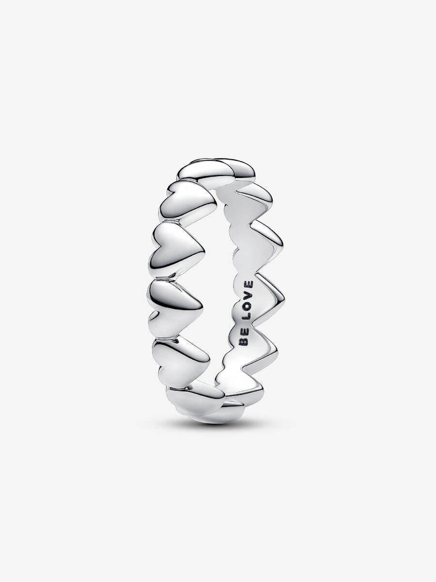 Bague Rangée de cœurs