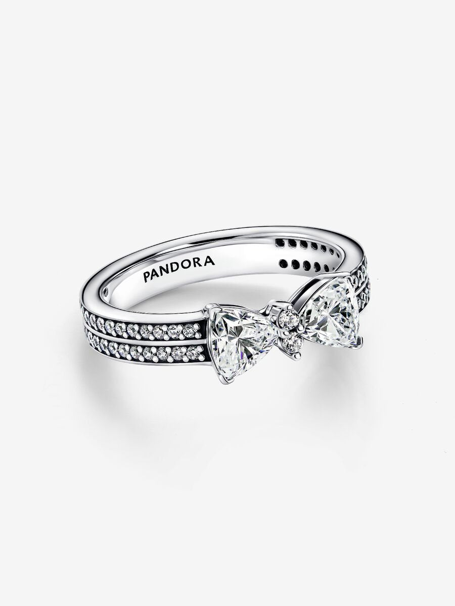 Bague Boucle scintillante à double rangée