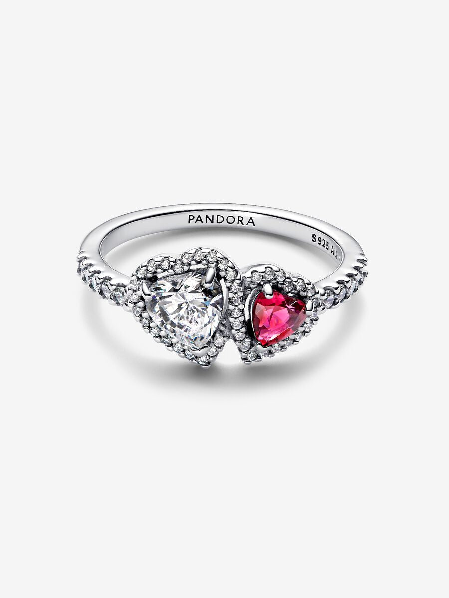 Bague Cœurs halo