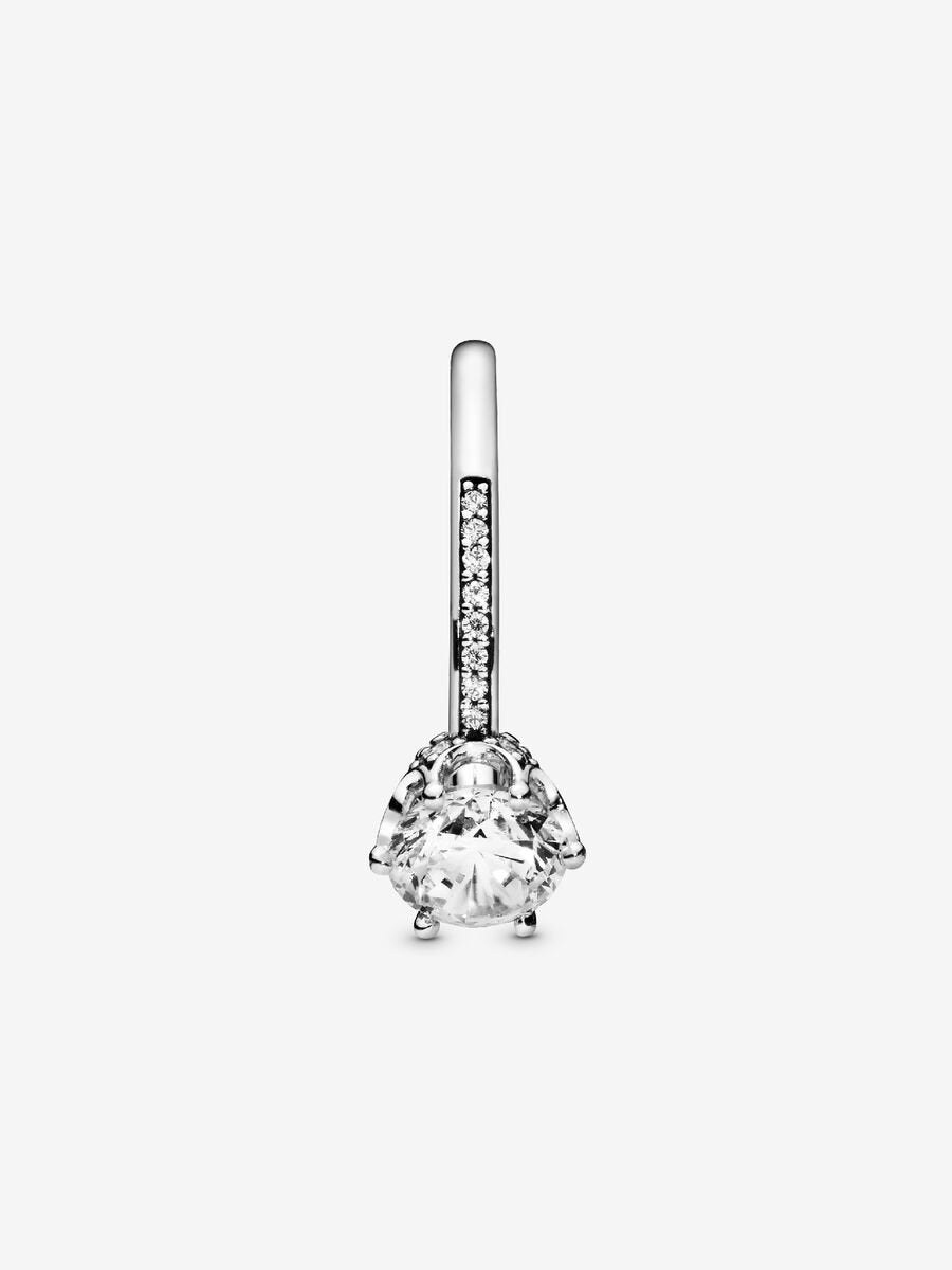 Bague solitaire claire couronne étincelante