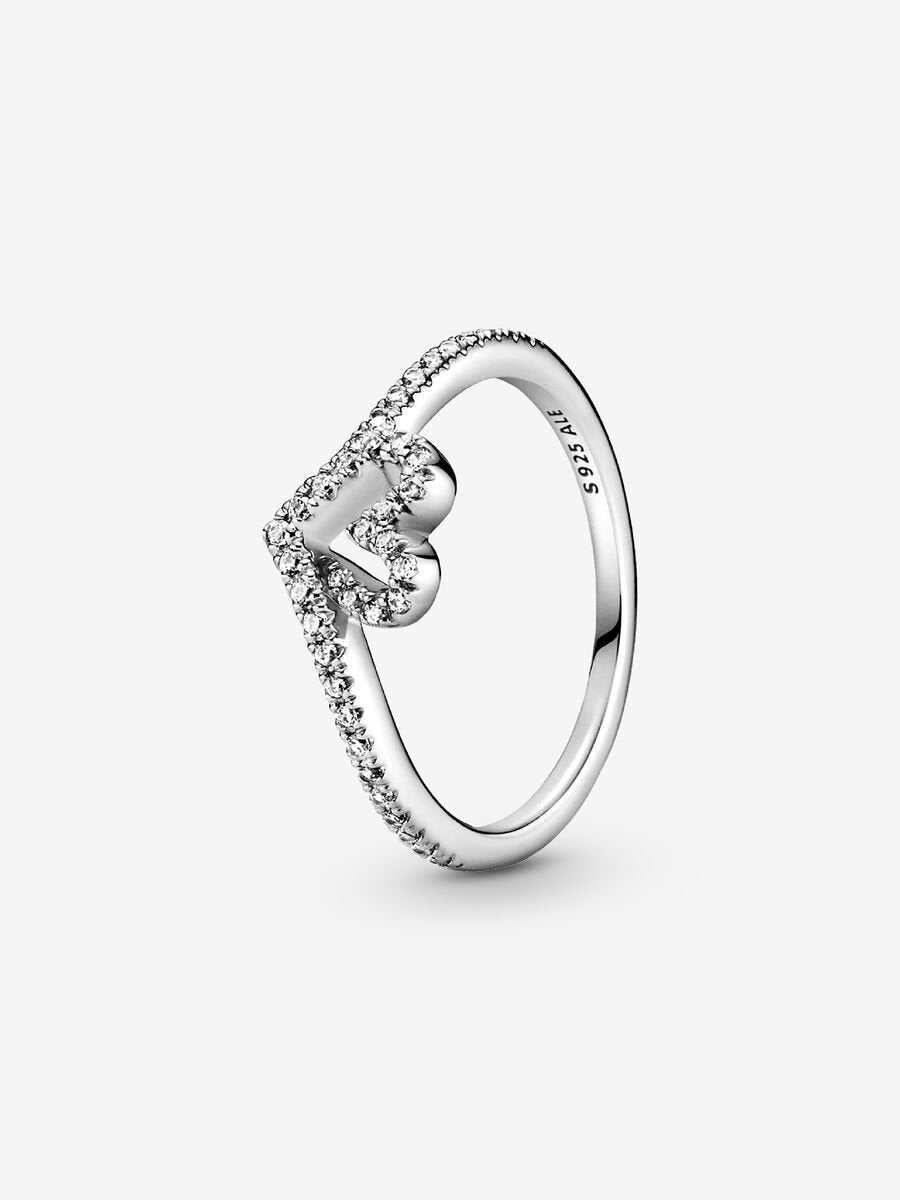 Bague coeur scintillant