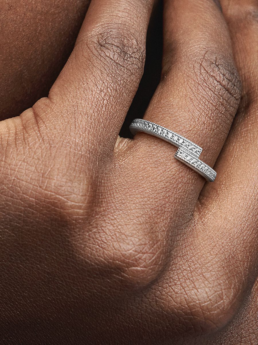 Bague Scintillante entremêlée