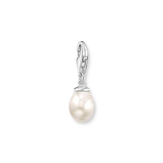 PENDENTIF CHARM PERLE BLANCHE ARGENT