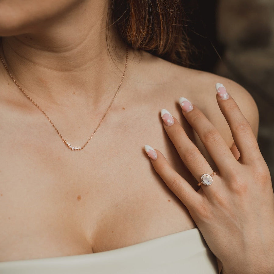 Bague Pierre de Lune or jaune Adaline