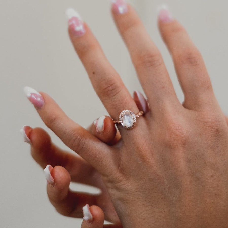 Bague Pierre de lune argent Adaline
