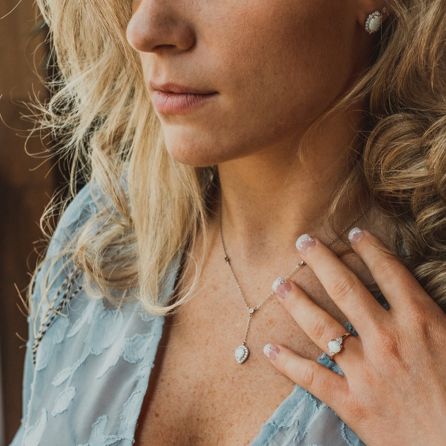 Collier avec Opale argent Ariel