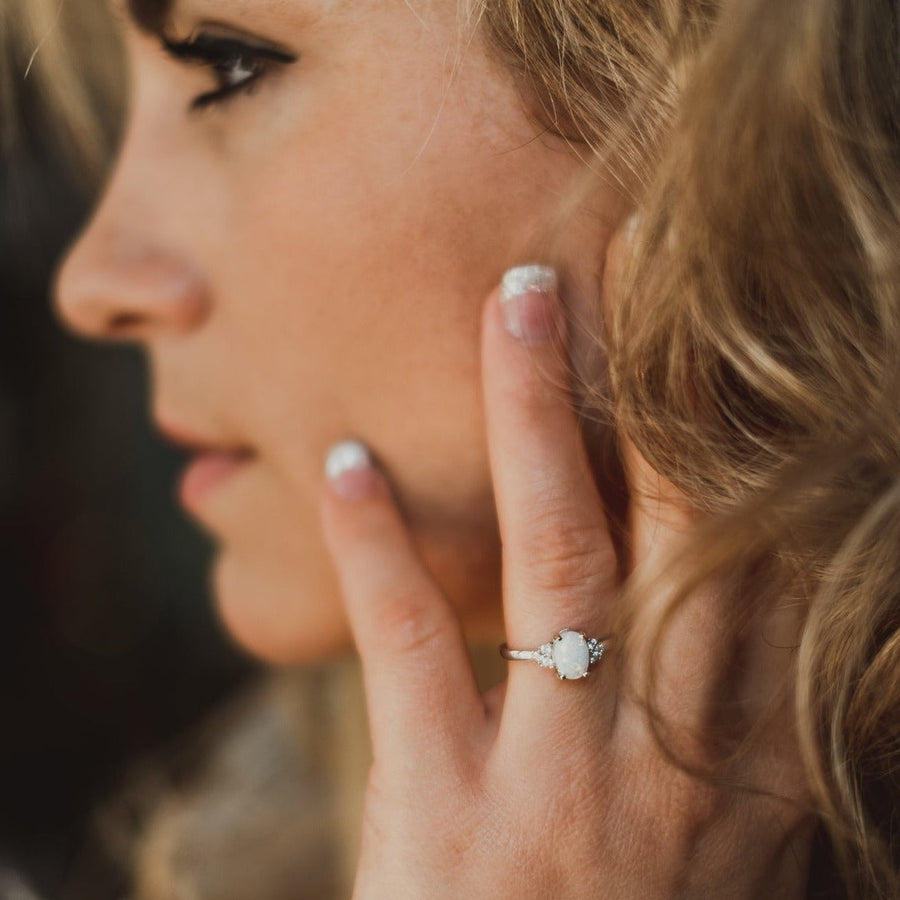 Bague opale argent Émilie