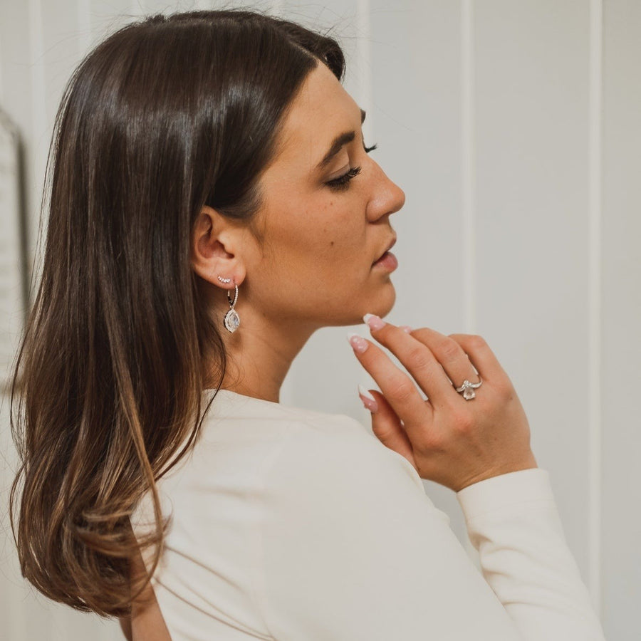 Bague quartz rose argent Alyssa