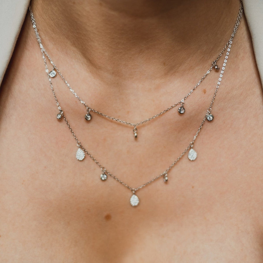 Collier double en argent Bella